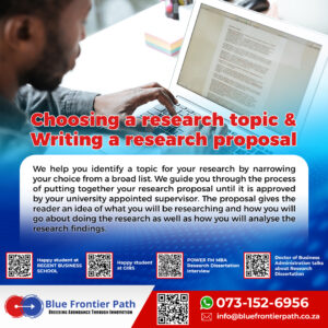 Choosing a research topic & Writing a Research Proposal